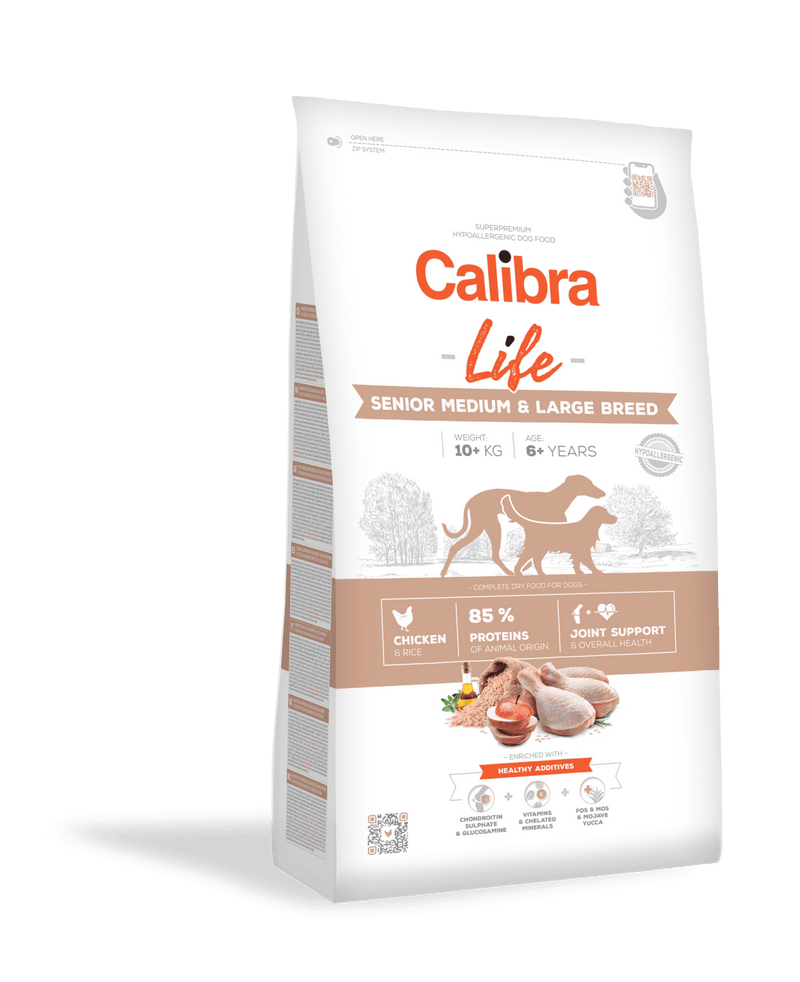 Calibra Dog Life Senior Medium & Large breed Chicken & Rice